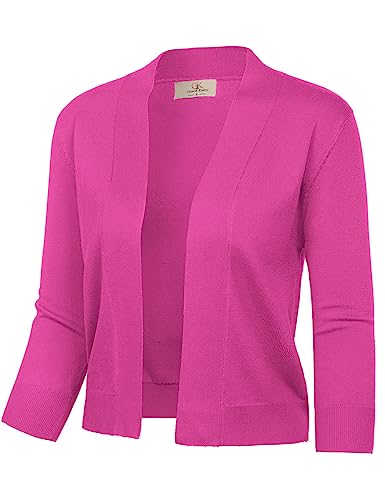 GRACE KARIN Women's 3/4 Sleeve Knit Cropped Cardigan Sweaters Open Front Bolero Shrugs Sweater Tops S-3XL - image 1