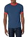Augusta Sportswear Large Ringer Tee Shirt, Navy/Red