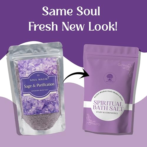Image of Sage & Purification Spiritual Bath Salt 200g Negativity Removal, Aura Cleansing & Energy Protection Ritual Soak | Stress Relief, Detox & Spiritual Healing Bath