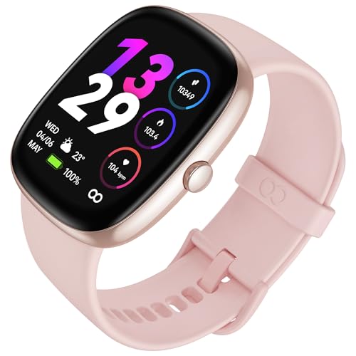Health Fitness Tracker, 24/7Heart Rate Blood Oxygen Monitor, 1.69'' Activity Trackers with Pedometer, Calories & Step Counter, Sleep Tracking, Fitness Smart Watches for Women Men (Pink)
