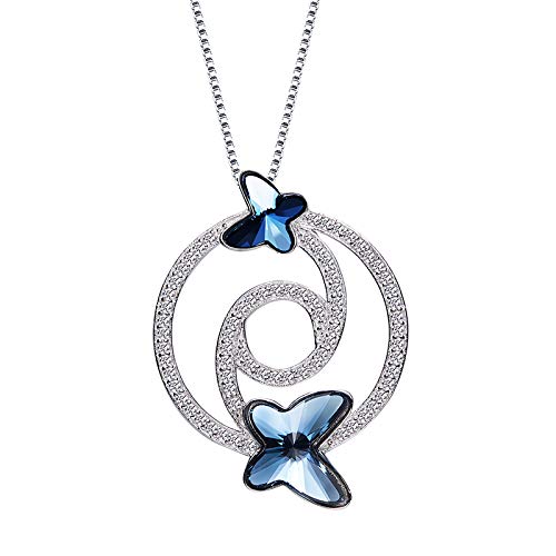 Bijoux d'insertion de collier en argent sterling 925 et cristaux fins
