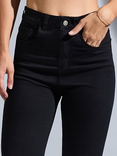 Image of Miss Chase Women's Wide-Leg High-Rise Regular-Length Stretchable Shaping Denim Jeans