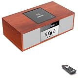 ミニコンポ・セットコンポ CDプレーヤー レトロ/Bluetooth/FMステレオ/USB MP3再生/AUX入力、ヘッドフォンジャック、家庭用コンパクトONEBODYシステムを備えたビンテージスタイルのHiFiステレオシステム