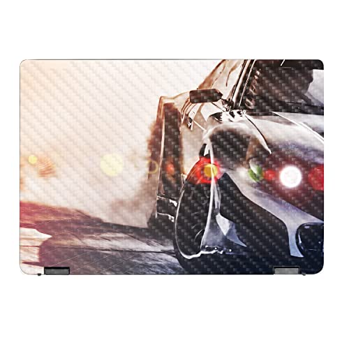 MightySkins Carbon Fiber Skin Compatible with Lenovo IdeaPad Flex 5 16" (2022) Full Wrap Kit - Headlight Flare | Protective, Durable Textured Carbon Fiber Finish | Easy to Apply | Made in The USA