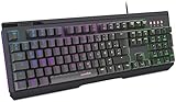 SPEEDLINK Izeris Semi-Mechanical Gaming Keyboard - Gaming Tastatur mit deutschem Layout (Hervorgehobene WASD-Tasten - RGB-Beleuchtung - Anti-Ghosting, Schwarz