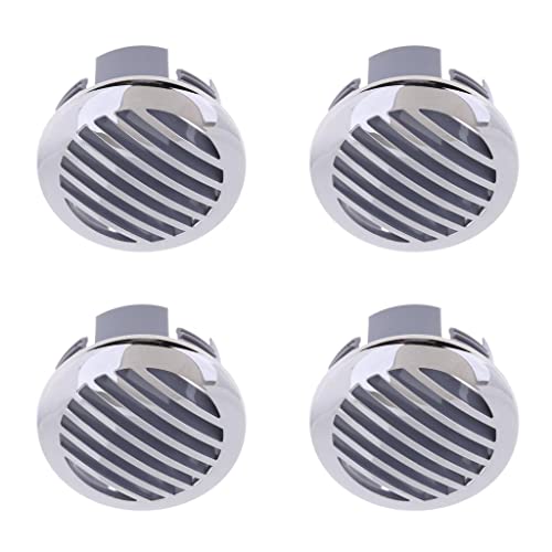 jojomis 4 Pcs 3-Inch Marine Grade 316 Stainless Steel Grill Vent Cover for RV, Boat, Yacht, Camper - Durable Anti-Rust Airflow Vent Cover, Easy Install, Universal Fit - 81932SS-HP (Silver)