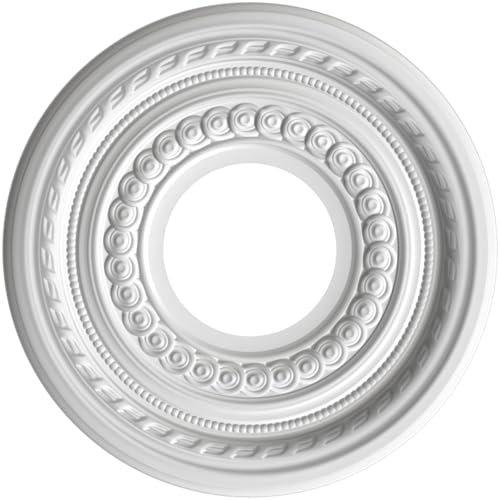 Image of Ekena Millwork 10 inchOD x 3 1 /2 inchID x 3 /4 inchP Cole Thermoformed PVC Ceiling Medallion (Fits Canopies up to 4 1 /4 inch), Metallic Copper