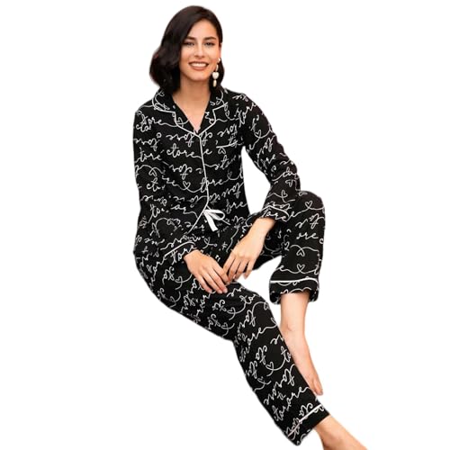 Pyjama pour femmes à rayures contre le froid nocturne avec cardigan doux
