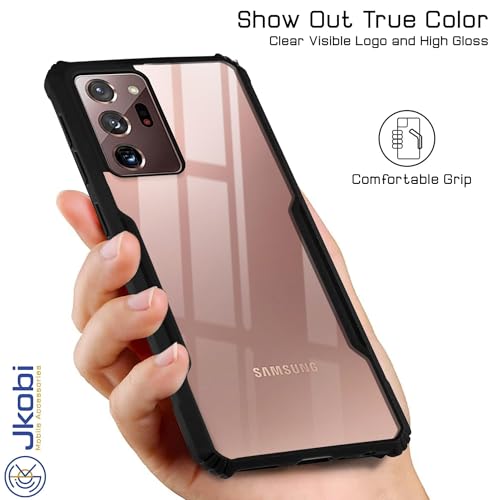 Image of Jkobi Back Case Cover for Samsung Galaxy Note 20 Ultra 5G (Shockproof with Polycarbonate Clear Panel | Professional Black)