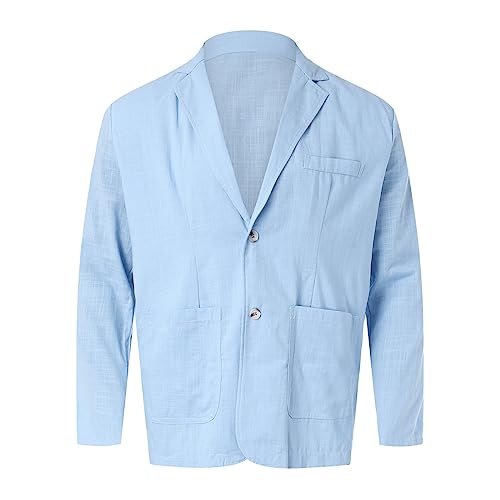Blazer homme coton coupe droite veste costume décontracté casual manches longues bureau