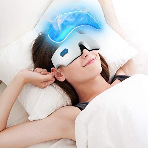 DYWOZDP Eye Massager électrique, Masque Chauffants Sommeil Yeux Blindfold, Masque Pliable Rechargeable Eye Therapy, USB facturable, Soulager Puffy Cernes Yeux secs Blépharite,Vibration – vue 6