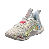Trabillas en la lengua Under Armour Curry 10 Splash Party - Zapatillas de baloncesto para niños, color blanco/multicolor, 7 US - 40 EU