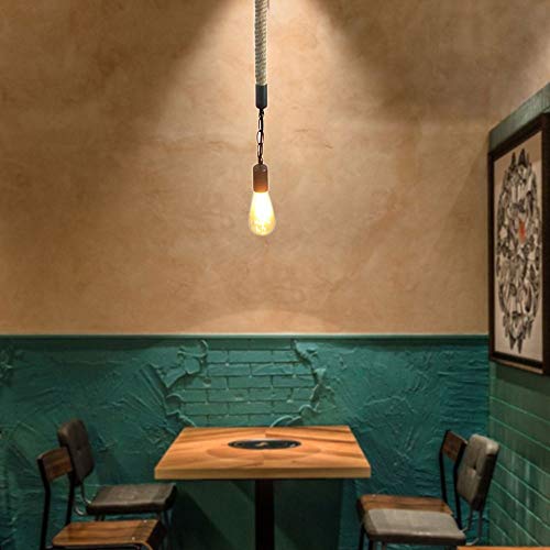 Candelabro negro de hierro y cuerda retro para iluminación de casa 2