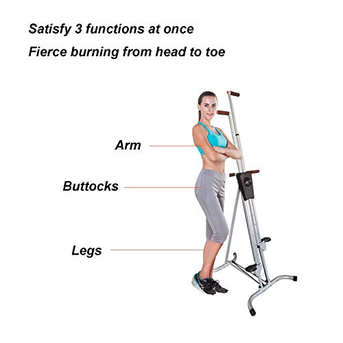Image of Foldable Vertical Climber Fitness - Climbing - Climbing Motions Vertical Mountaineer Stepper Climbing Machine Antislip Design Home Fitness Equipment