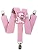 Produktbild Olata Kinder Hosenträger mit Teddybär-Design | Elastische Y Hosenträger (0-2 Jahre)  2 cm. Rosa