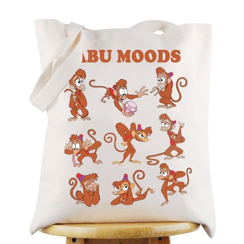 Sac fourre-tout Abu Aladdin en toile réutilisable pour fan Disney