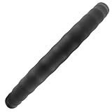 BDK SW-899-LK czarny skórzany pokrowiec na kierownicę samochodu, duży rozmiar od 15,5 do 40,6 cm, łatwa instalacja