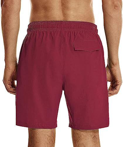 Image of HODOSPORTS Mens Swim Trunks 7 inch Quick-Dry Swim Shorts with Mesh Lining and Pockets