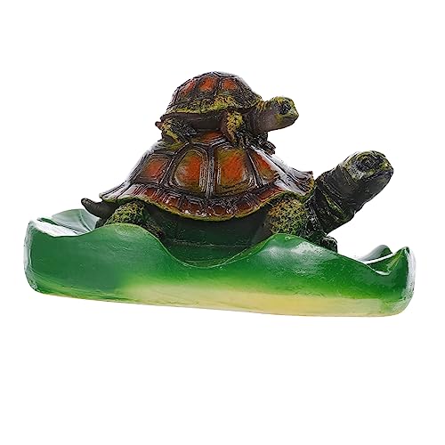 HIAKDOFT Decoración Flotante Estanque Adorno Pecera Estatua Tortuga Realista Cumpleaños