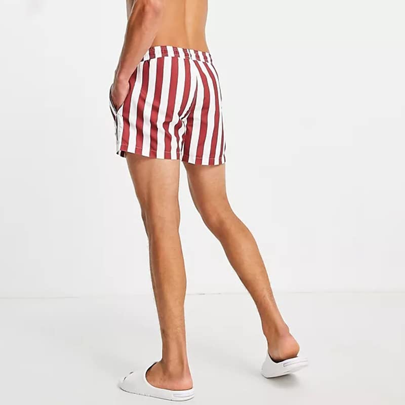 Men's Beach Shorts, Striped Printed Sweatpants, Summer Shorts3