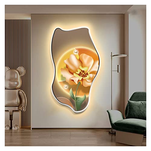 Peinture décorative d'entrée lumineuse salon grand format 86x150cm