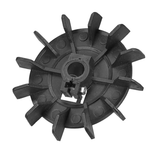 sourcing map 12 Impulsor Plástico Motor Ventilador Aleta Calor Disipación Aleta Redondo Rueda 13,5-14mm Interior Diámetro Negro