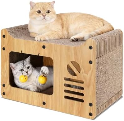 Nobleza Rascador de Cartón para Gatos con Juguete de Bola y Catni...