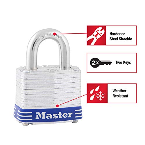 Master Lock 3D Laminated Padlock, 3/4-Inch Shackle, 1-9/16-Inch Wide by Master Lock - Image 2