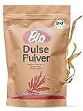 VEGAN FLOW® 100g Dulse Pulver Bio, Rotalgen Pulver für Smoothies, Lappentang Pulver aus dem Atlantik