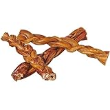 7' Braided Bully Sticks for Dogs (10 Pack) - Natural Bulk Dog Dental Treats & Healthy Chews, Chemical Free, 7 inch Best Low Odor Pizzle Stix