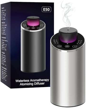 Wasserloser Diffuser mit 4 Countdown-Timer 3 Nebel Ebene, Tragbarer Aroma Diffuser kabellos USB Wiederaufladbarer Aroma Diffusor Wasserloser Diffuser für Haus, Zimmer, Auto, Büro &