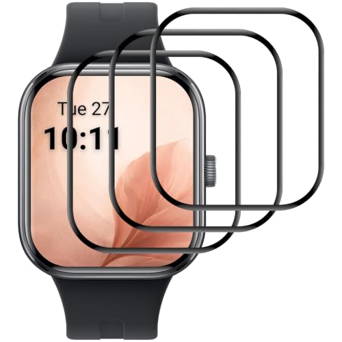 IQShield Protector de Pantalla para Xiaomi Redmi Watch 5 Cristal Templado, 3 Piezas HD Cobertura Completa, Sin Burbujas, Sensible al Tacto, Vidrio Templado para Xiaomi Watch 5