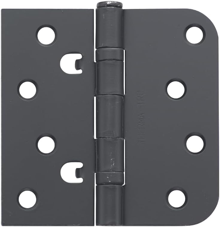 Therma-Tru 4"" x 5/8"" Self Aligning Universal Ball Bearing Door Hinge (3, Black Nickel), HGBBL5