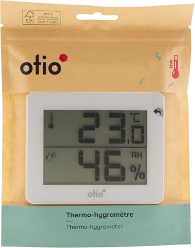 Thermomètre hygromètre blanc - écran LCD - Otio – vue 6