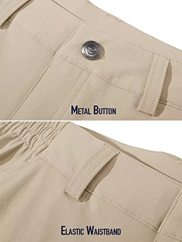 Magcomsen Mens Pants Casual Stylish Golf Pants Stretch Quick Dry Hiking Pants Summer Fishing Lightweight Work Pants,Light Khaki 38 #TOP2