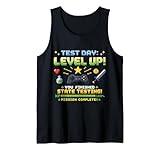 Test Day Level Up Funny Gamer Student State Testing Tank Top