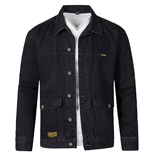 Manteau d'hiver en jean noir coupe ajustée de haute qualité