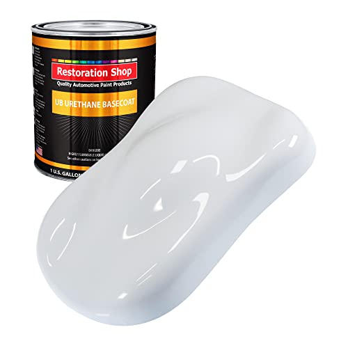 Restoration Shop - Winter White Urethane Basecoat Auto Paint - Gallon Paint Color Only - Professional High Gloss Automotive