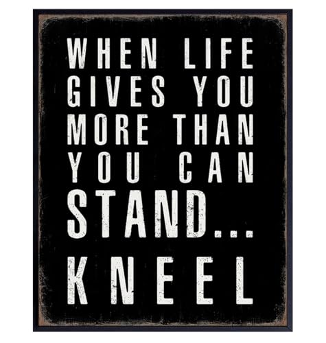 masculine Christianity Religious Wall Art - spiritual Wall Decor - Christian Gifts for Men - Faith Decor - God Decoration - Living room Home Office Man cave Inspiration Motivational poster 8x10