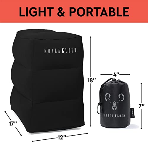 Koala Kloud Travel Foot Rest - Inflatable Foot Rest Pillow, Footrest for Flights, Car Seat Foot Rest, Airplane Bed for Toddler, Kids Travel Accessories, Black by Prazoli Products - Used condition - Image 8