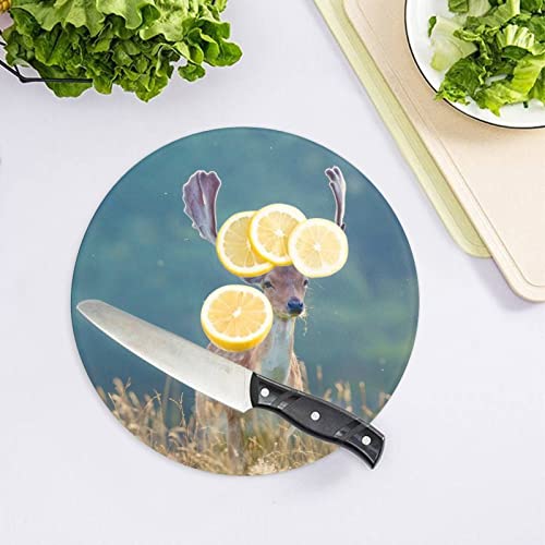 Planche à découper en verre pour apéritif Elan plateau décoratif 20 cm - 5