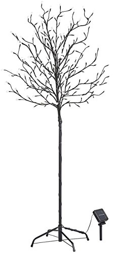 Lunartec Solar Baum: XL-Solar-LED-Lichterbaum mit 200 beleuchteten Knospen, 150cm, IP44 (Solarbaum Garten, Lichterbaum außen, Weihnachtsbaum)
