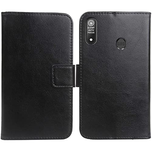 Dingshengk Capa preta capa proteção couro flip case cover suporte para BRONDI Amico Smartphone XL Nero 6"