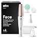 Braun FaceSpa, Facial Epilator Cleansing & Skin Vitalizing System, + 4 Extras, 851V, White/Bronze