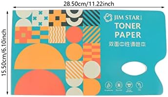 Wakauto 2pcs Palette Painting Pad Color Mixing Paper A4 Disposable Tear- Off Paint Paper with Thumb Hole for Oil Paint Acrylics Gouache Watercolor