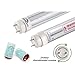 Produktbild 2er Auralum® 150cm 24W T8 G13 Leuchtstoffröhre Warmweiß 2800~3200K 2835*144LED 2500LM LED Röhre Tube Leuchtmittel mit der transparenten Abdeckung inkl. LED Starter ersetzt 58W Gasröhre