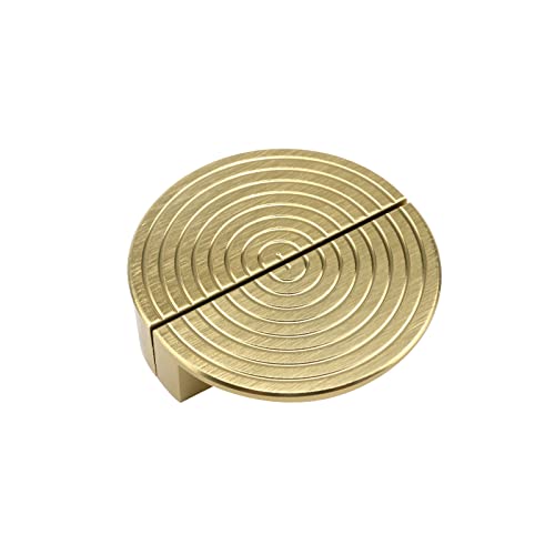 Hngson Half Moon Cabinet Pulls Aluminum Alloy Golden Cabinet Handles Furniture Semicircle Pulls 2Pcs (64Mm Hole Center, 74Mm Total Length) #TOP3