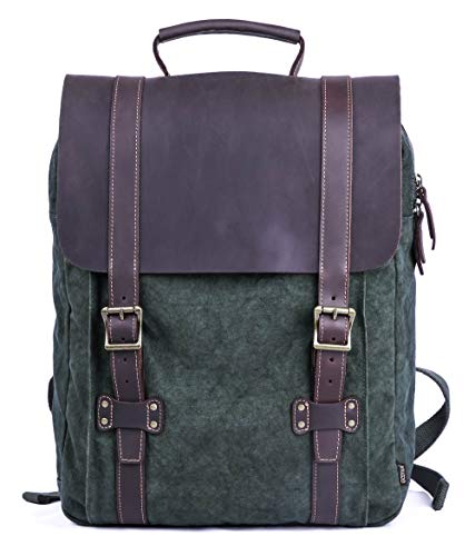 Gootium Canvas Leather Backpack - Tie-Dyed Style Vintage Laptop Pack For Everyday #TOP11