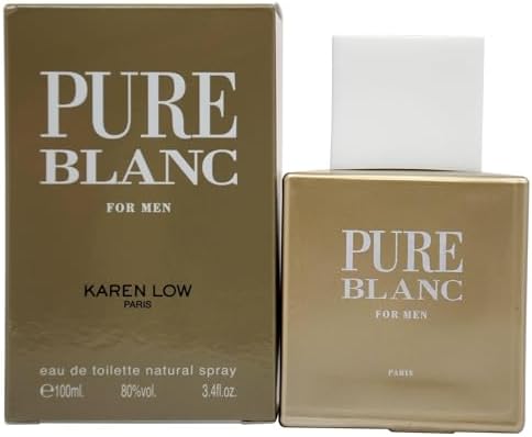 Karen Low Pure Blanc Eau De Toilette Spray for Men, 3.4 Ounce