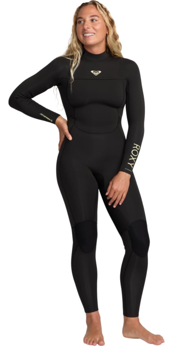 Roxy 2026 Prologue+ Neoprenanzug für Damen, 5/4 mm Reißverschluss hinten, Schwarz